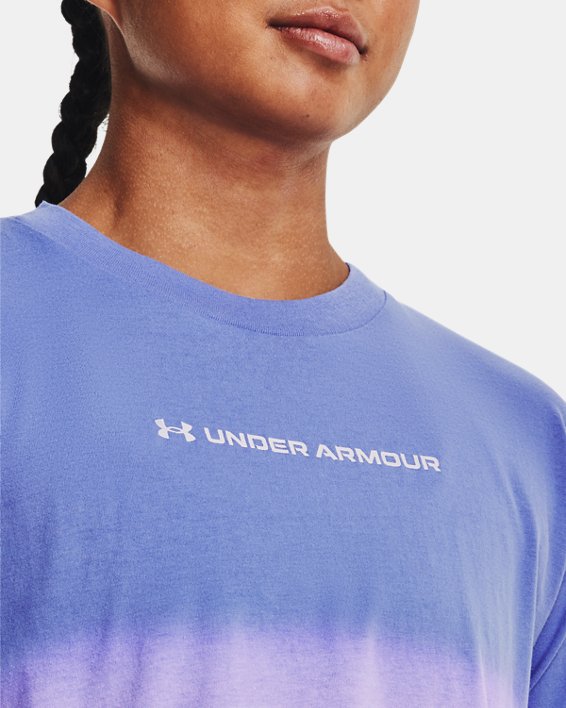 Remera UA Branded Dip Dye Crop para Mujer image number 3