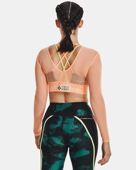 Top de manga larga Project Rock Sheer Mesh para Mujer