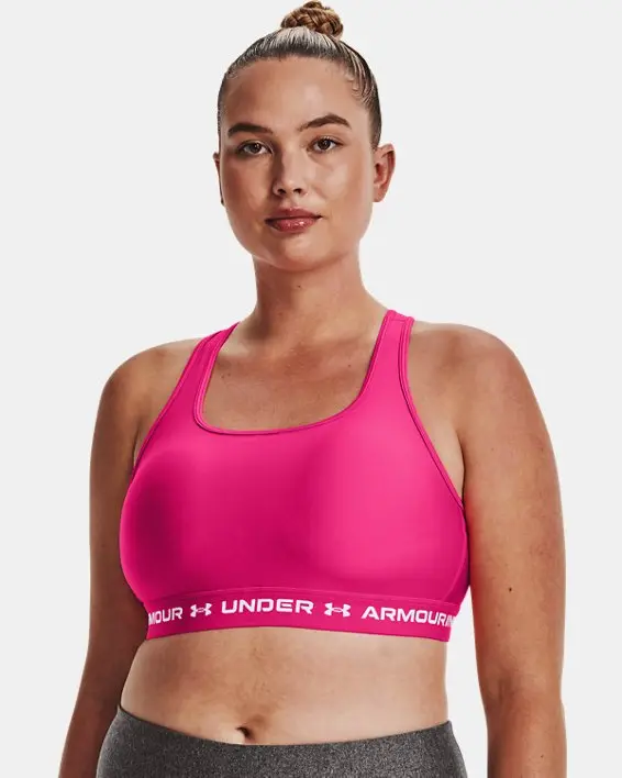 Bra deportivo de impacto medio Armour® Mid Crossback para mujer image number 3