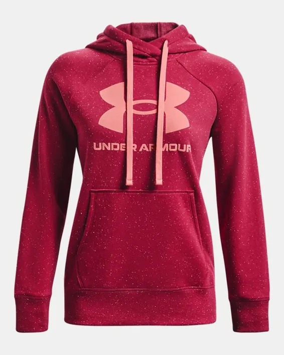 Buzo con capucha UA Rival Fleece Logo para mujer image number 4