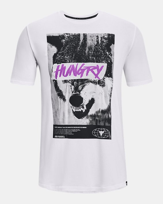 Remera UA Project Rock Statement Hungry para Hombre image number 4