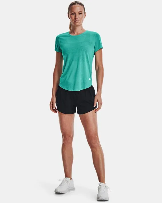 Remera manga corta UA Streaker Run para mujer image number 2