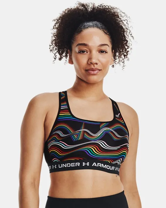 Bra deportivo Armour® Mid Crossback Pride para Mujer image number 2