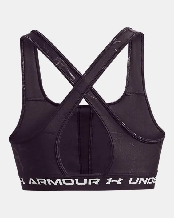 Sport Bra UA Crossback Mid Emboss para Mujer image number 7