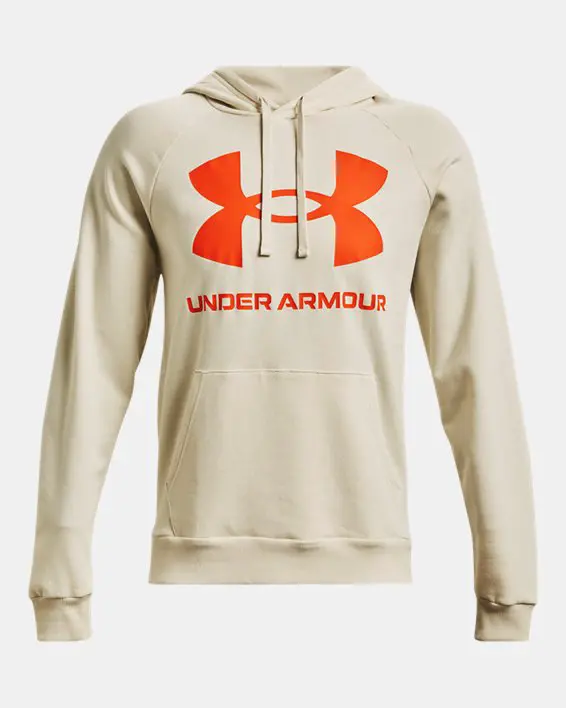 Buzo con capucha de tejido Fleece UA Rival Big Logo para hombre image number 4
