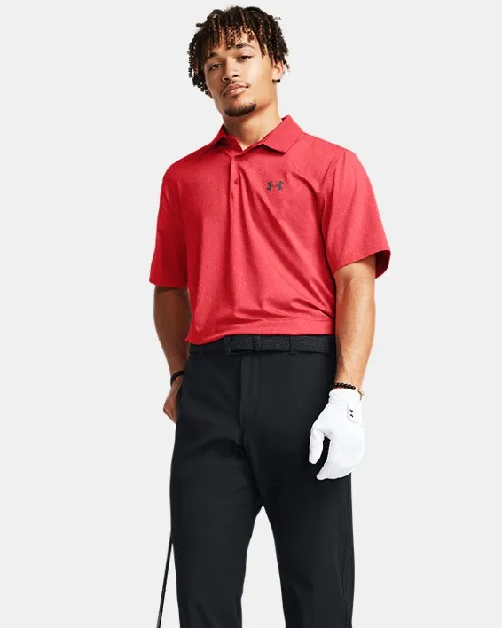 Chomba de Golf UA Playoff 3.0 Coral Jacquard para hombre