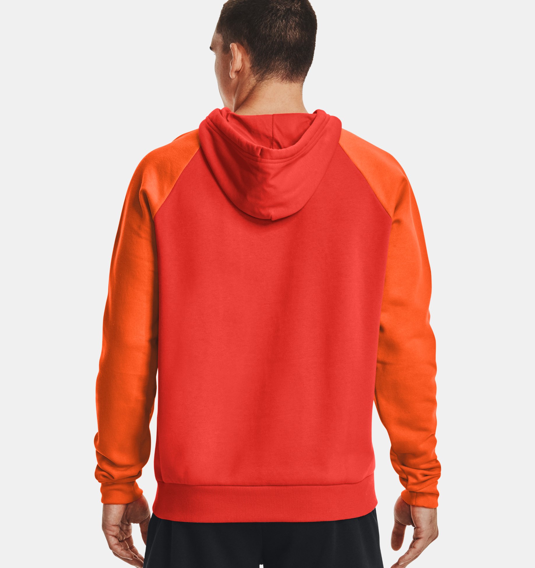 Buzo con capucha UA Rival Fleece Colorblock Hoodie para hombre image number 1