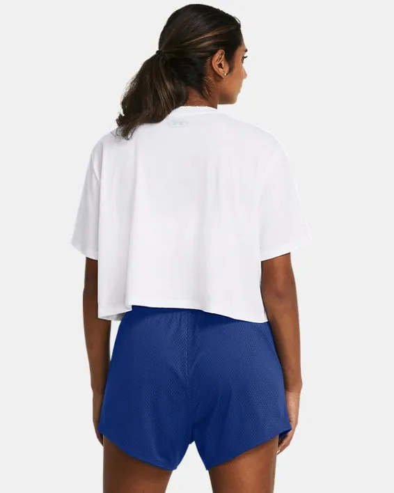 UA W BOXY CROP BRAND SS ARG image number 1