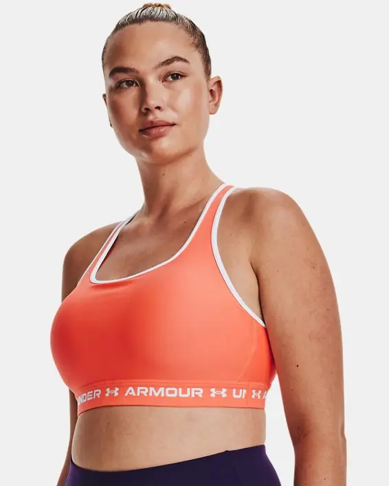Bra deportivo de impacto medio Armour® Mid Crossback para mujer image number 3