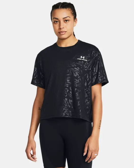 Remera de entrenamiento UA Vanish Energy Emboss Crop para mujer