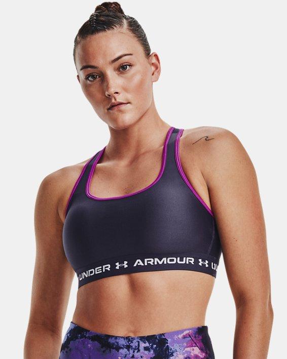 UA Crossback Mid Bra-GRY image number 2