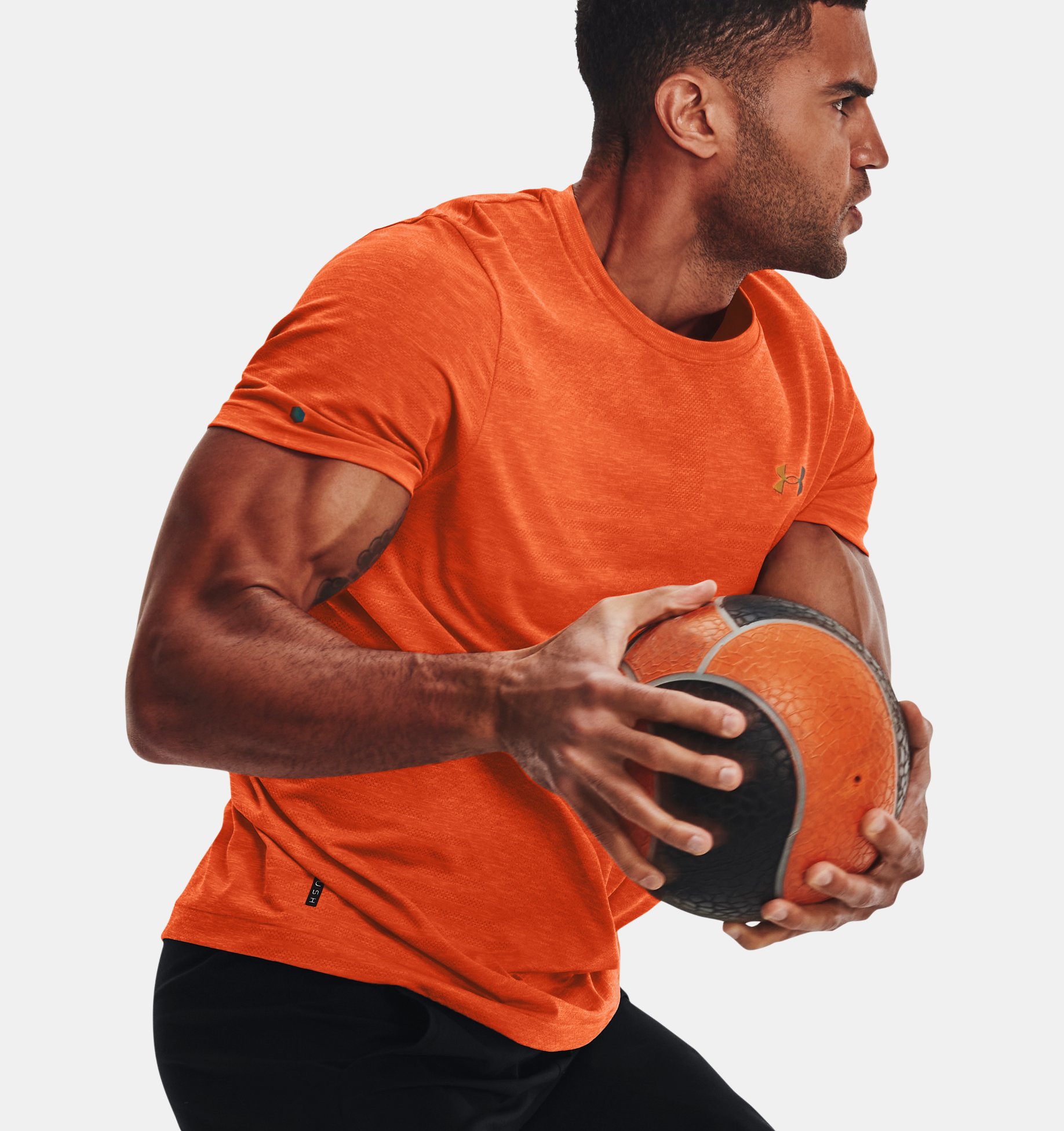 Remera UA RUSH™ Seamless GeoSport para hombre image number 1
