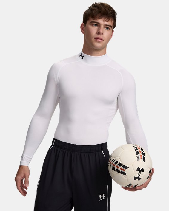 Remera manga larga de compresion HeatGear&reg; Mock para hombre