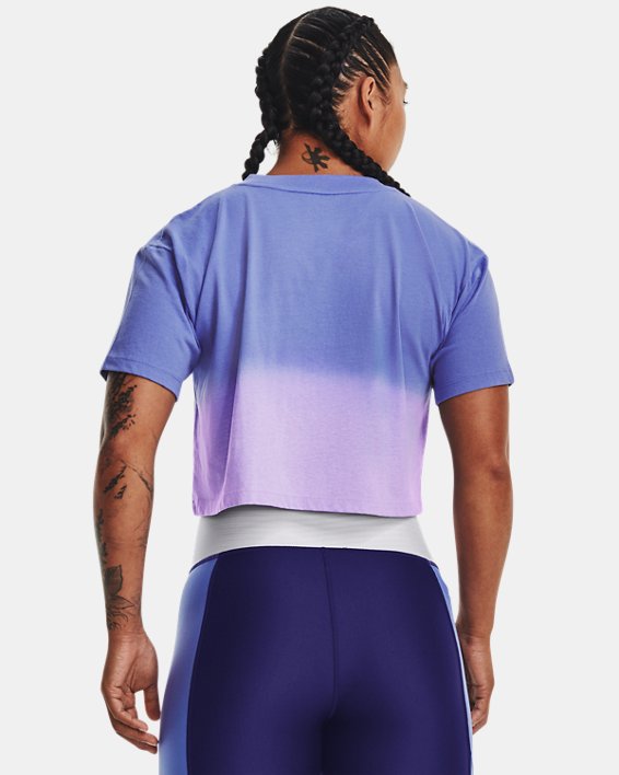 Remera UA Branded Dip Dye Crop para Mujer image number 1