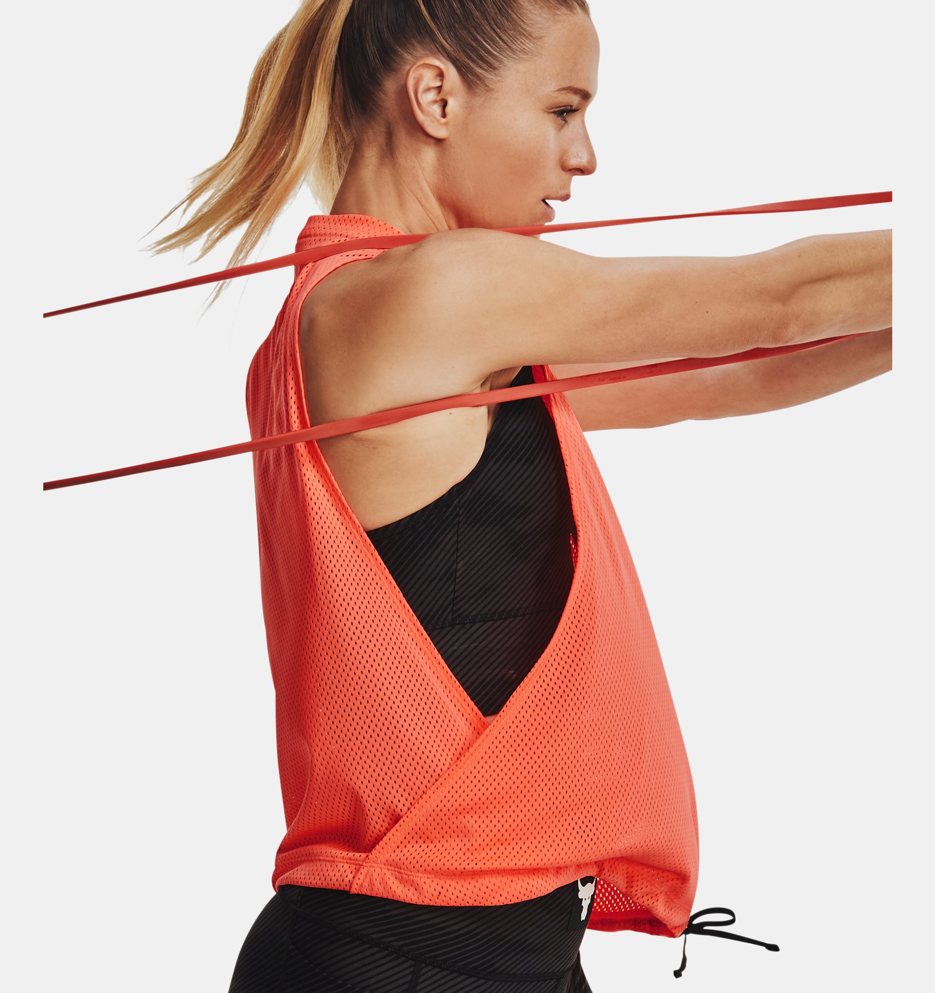 Musculosa UA Project Rock Mesh para mujer image number 3