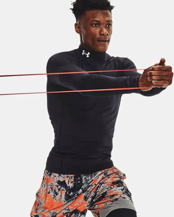UA CG Armour Comp Mock-BLK,LG image number 3