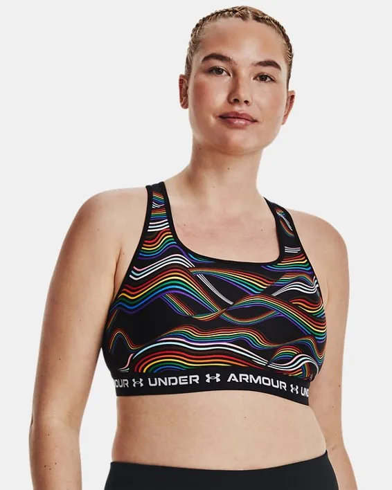 Bra deportivo Armour® Mid Crossback Pride para Mujer image number 4