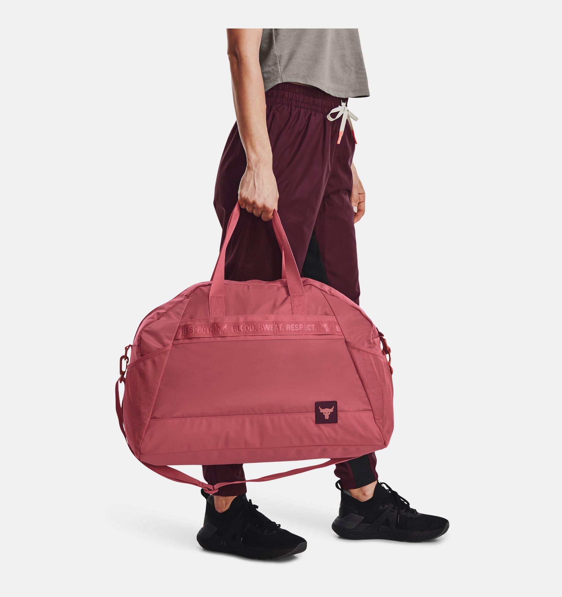 UA Project Rock Gym Bag-PNK image number 4