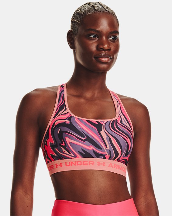 Bra deportivo Armour Mid Crossback Printed para mujer