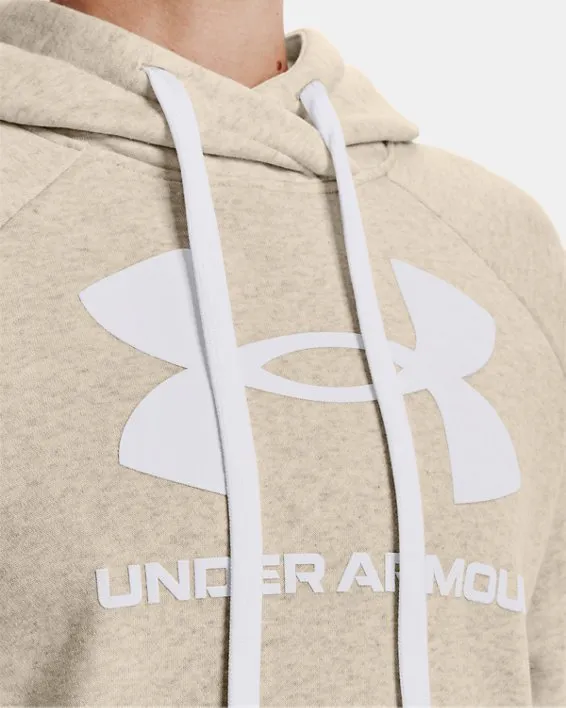 Buzo con capucha UA Rival Fleece Logo para mujer image number 3