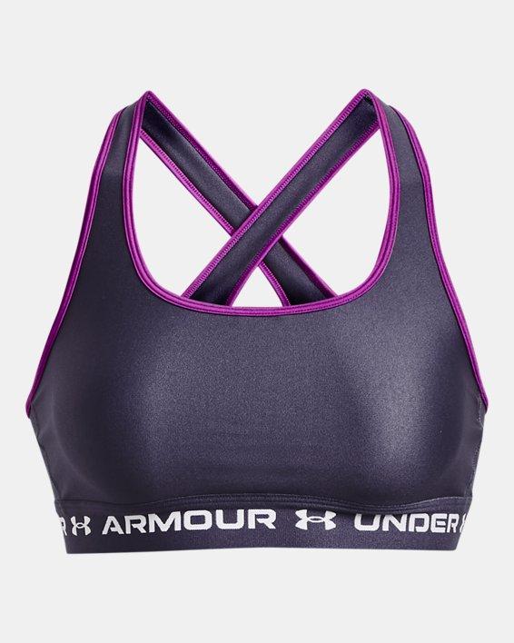 UA Crossback Mid Bra-GRY image number 7