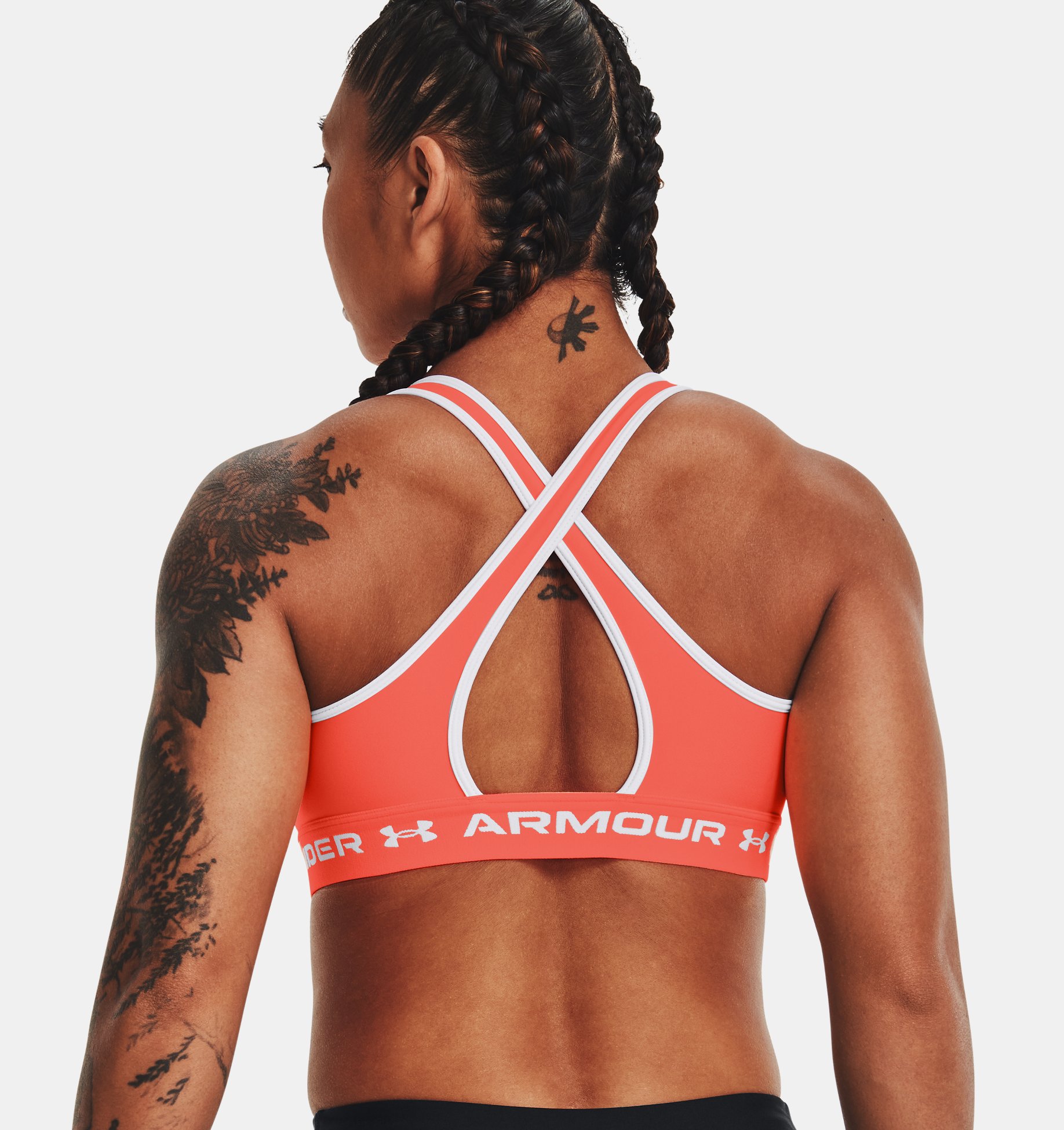 Bra deportivo de impacto medio Armour® Mid Crossback para mujer image number 1