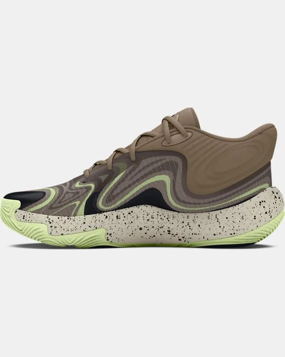 Zapatillas de Basketball UA Spawn 6 Mid Camo unisex image number 1