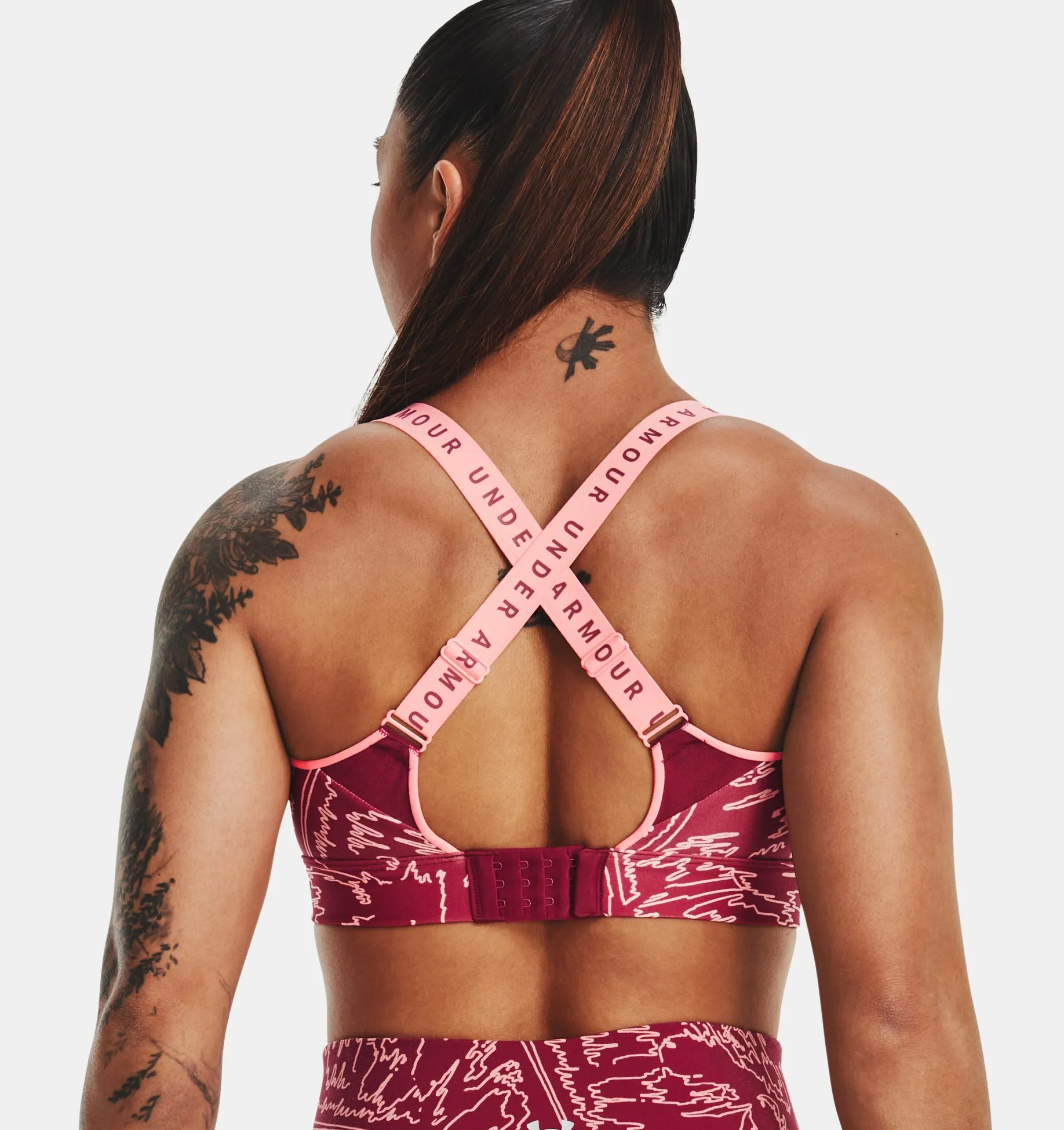 Sport Bra UA Infinity High Printed para Mujer image number 1