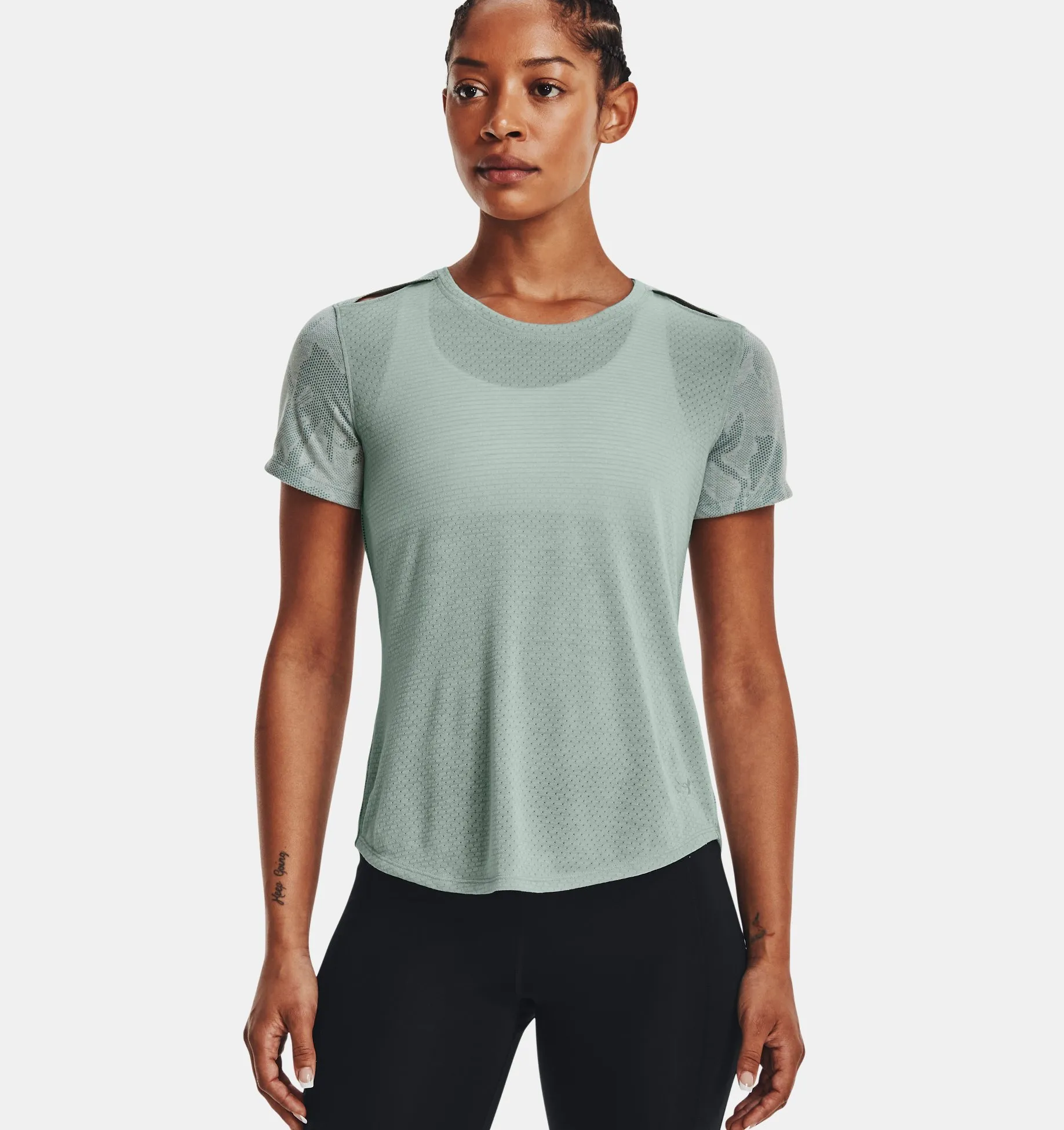 Remera de running UA Streaker SnowCloud para mujer image number 1