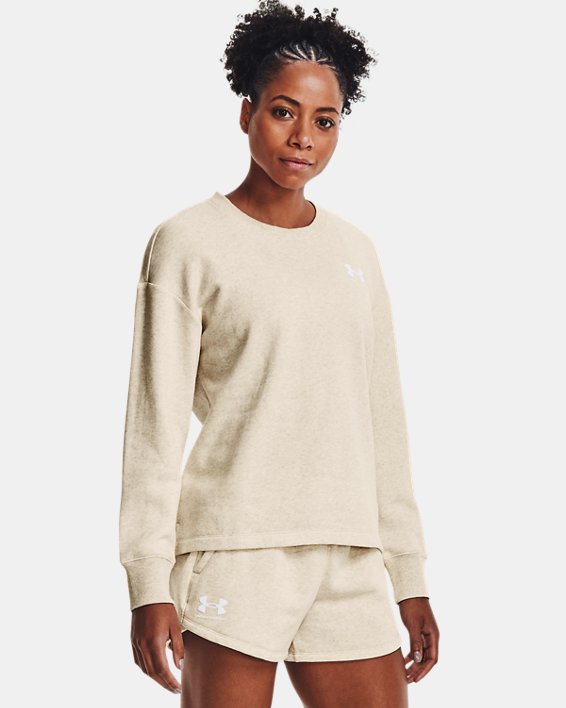 Rival Fleece Oversize Crew-BRN,XS
