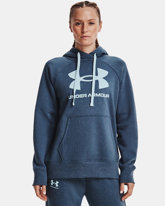 Buzo con capucha de tejido Fleece y logotipo UA Rival para mujer