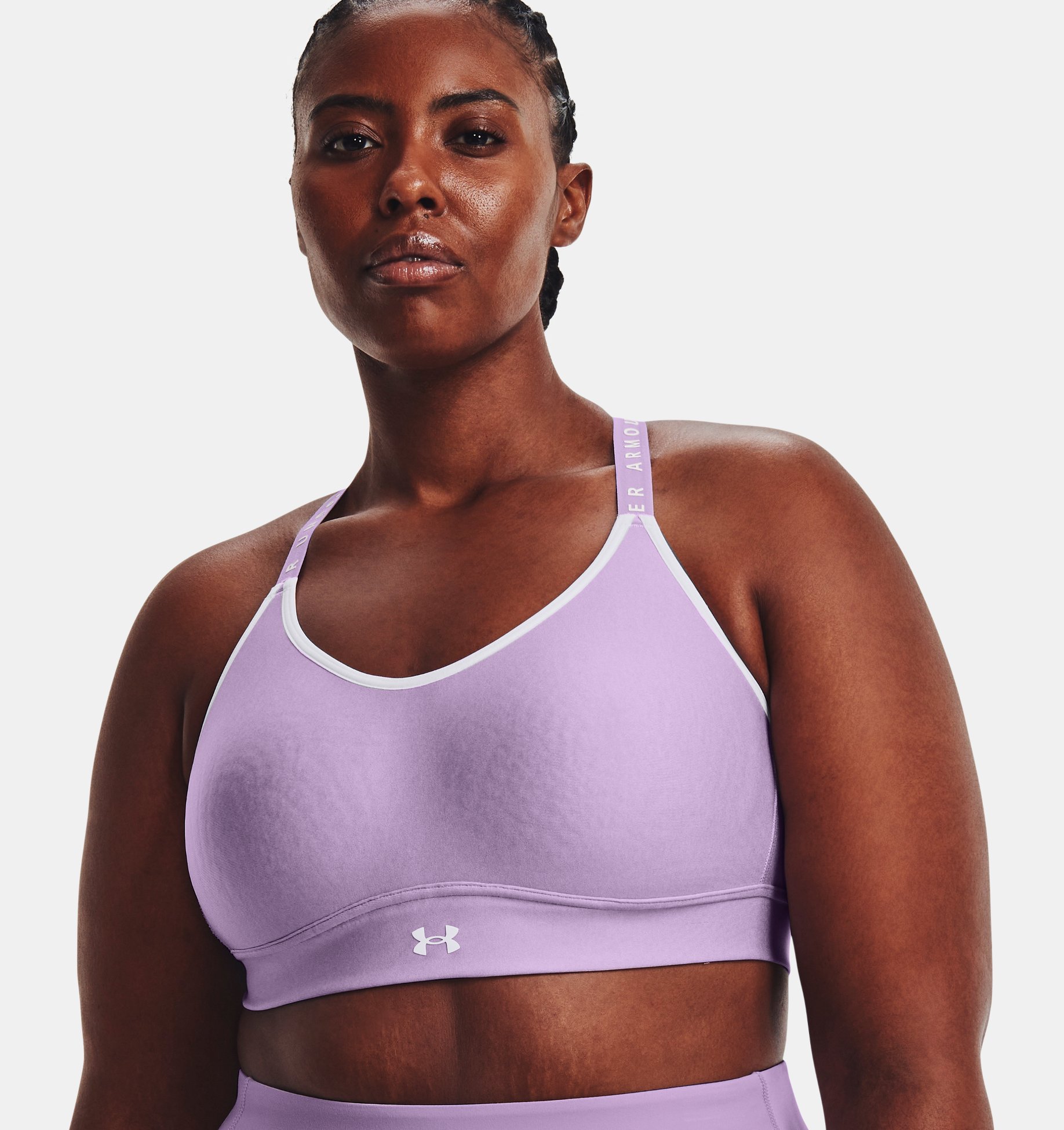 Sport Bra UA Infinity Mid Hthr Cover para mujer image number 3