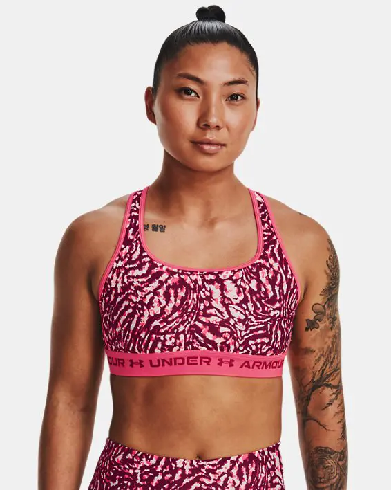Bra deportivo Armour® Mid Crossback Printed para mujer image number 0