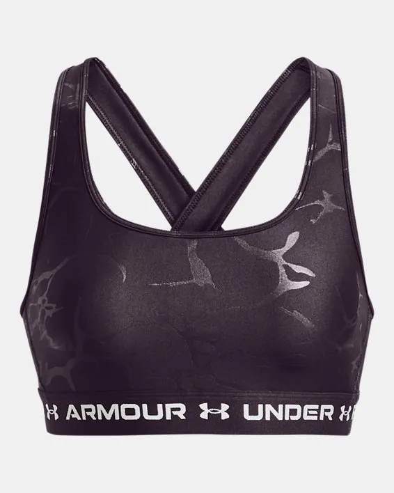 Sport Bra UA Crossback Mid Emboss para Mujer image number 6