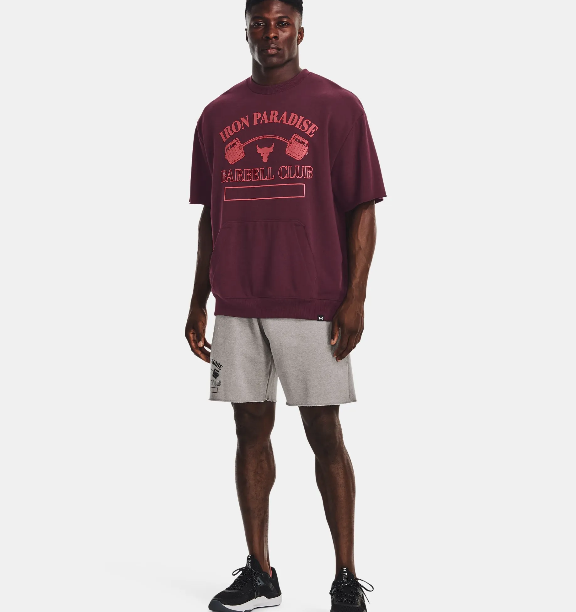 Buzo manga corta Project Rock Iron Paradise Heavyweight Terry Crew para Hombre image number 2