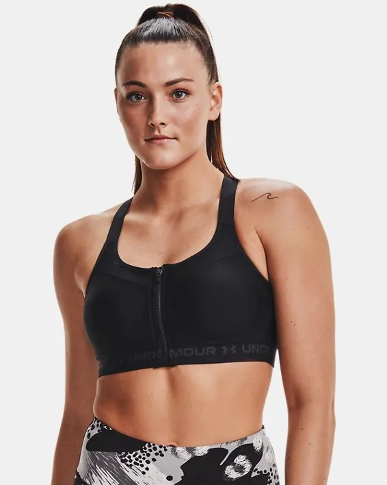 Sport bra Armour® Crossback High Zip para Mujer image number 2