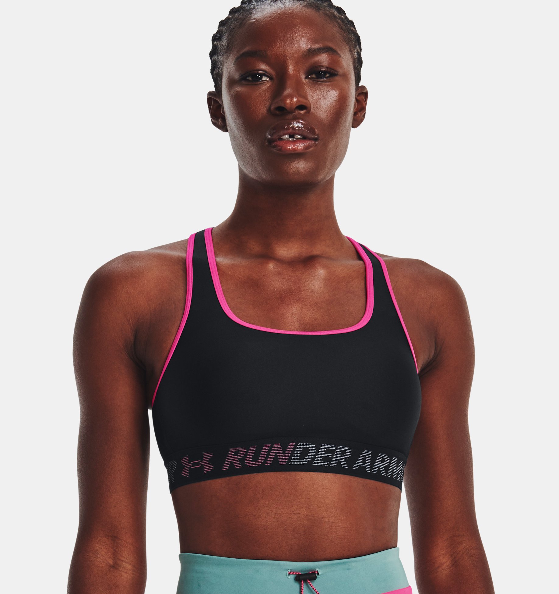 Bra de espalda deportiva UA Mid Crossback Pocket Run Sports