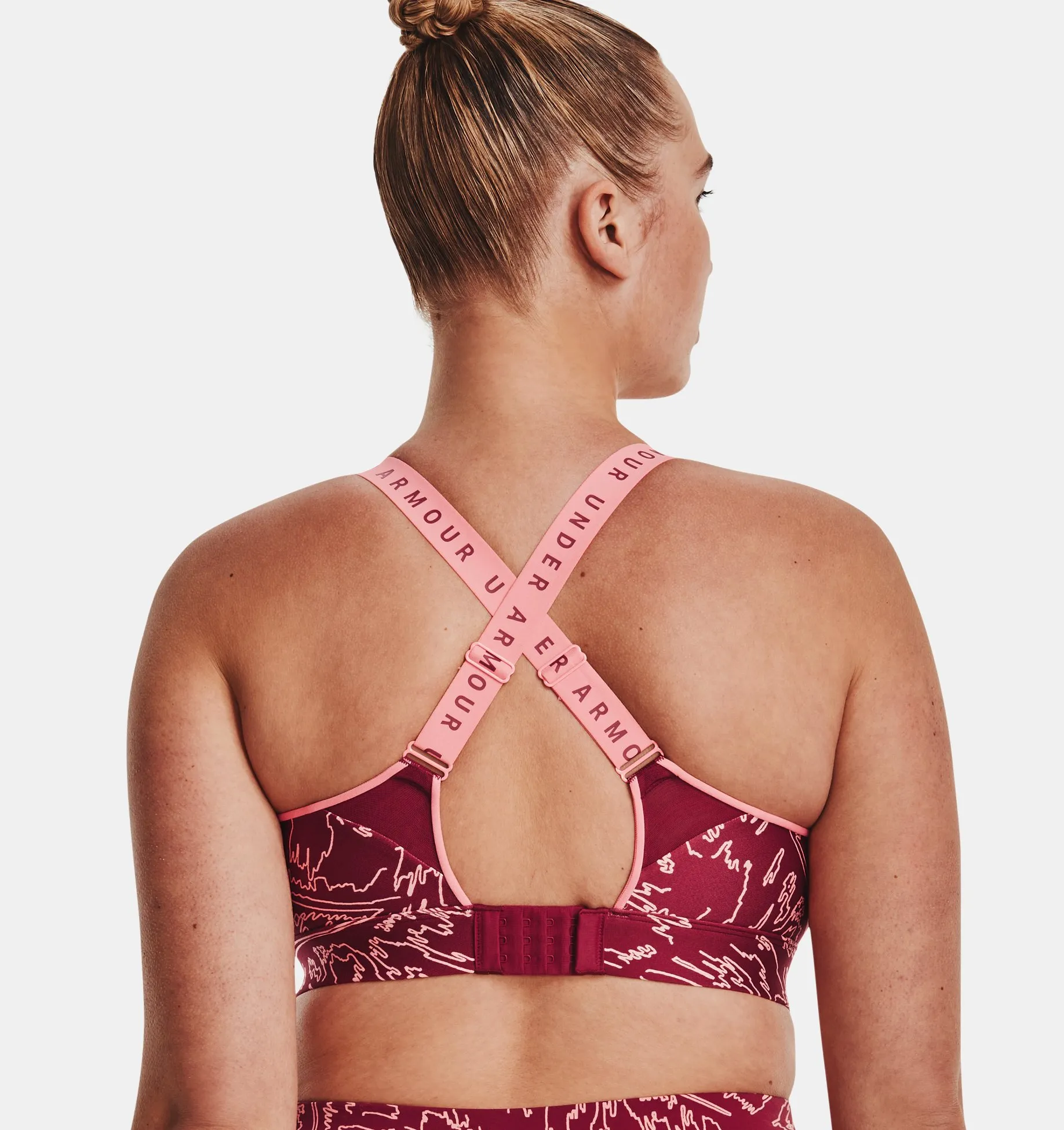 Sport Bra UA Infinity High Printed para Mujer image number 7