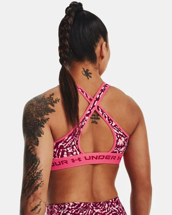 Bra deportivo Armour® Mid Crossback Printed para mujer image number 1