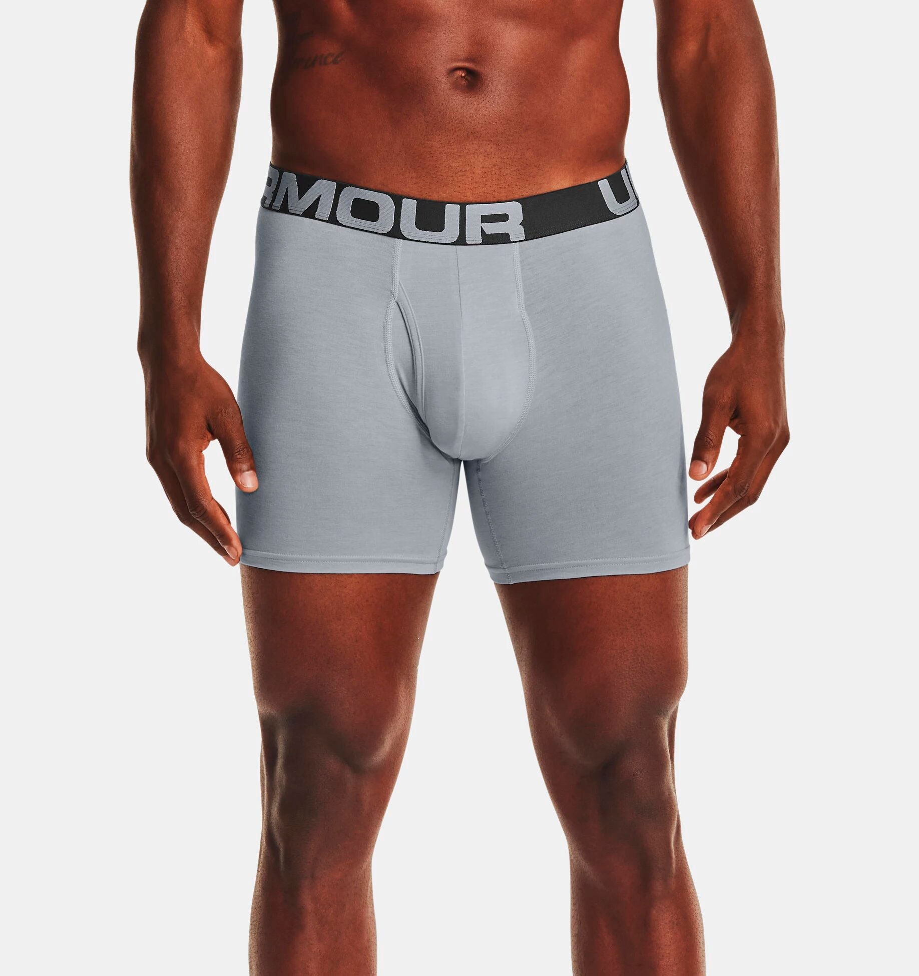 UA Charged Cotton 6in 3 Pack-GRY