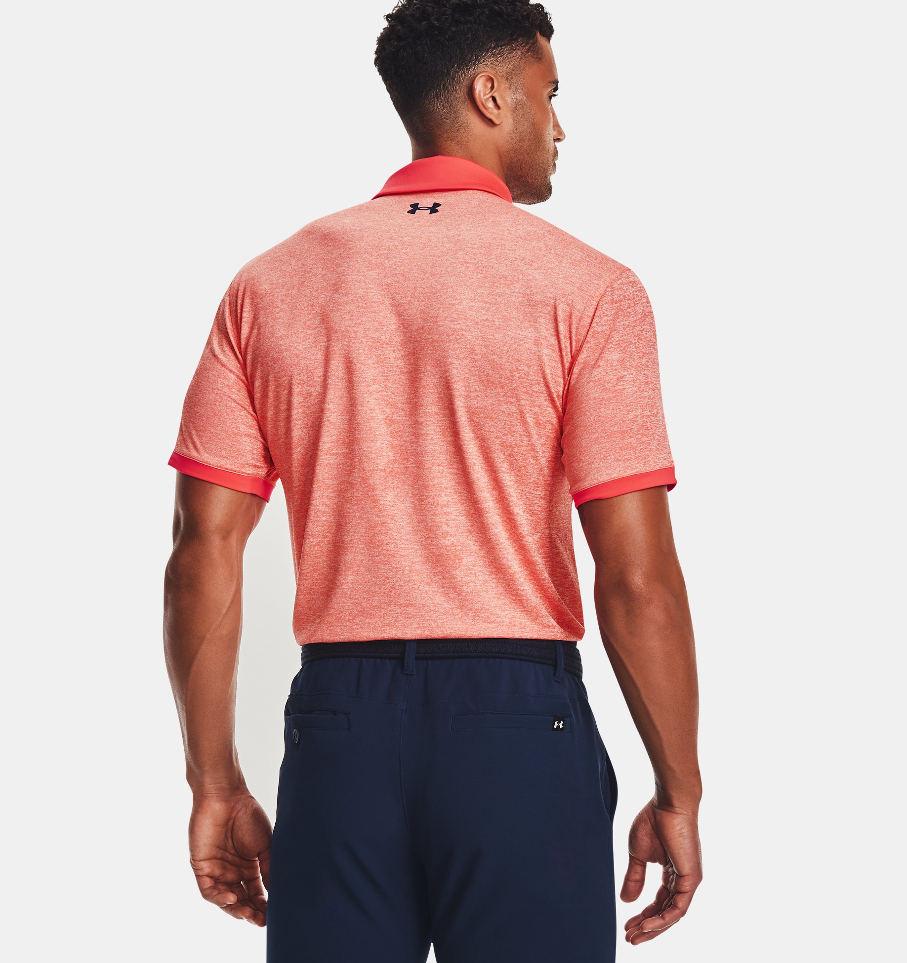 UA Playoff Polo 2.0 Heather-RED image number 1