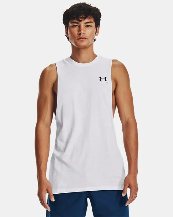 UA LEFT CHEST CUT OFF TANK image number 0